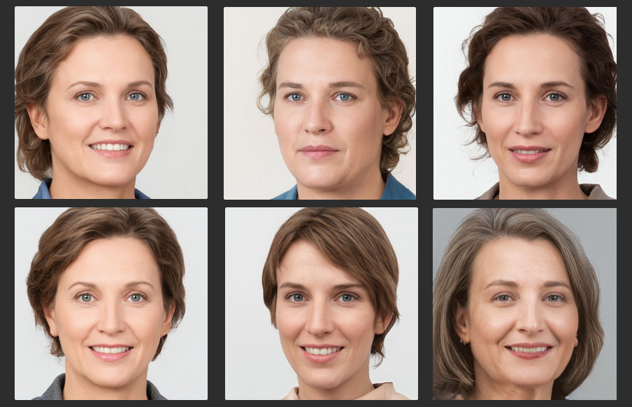 Ai-generated faces examples row 5