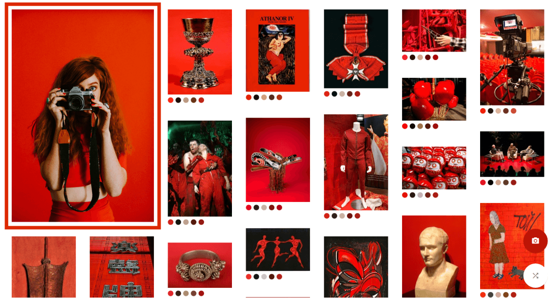 AI-created bright red palette