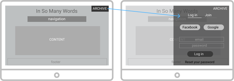 Wireframe. Login. Join.